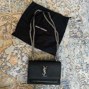YSL small Kate bag in black leather